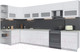 Миниатюра изображения товара Кухонный гарнитур Интерлиния Мила Матте 1.5x3.8 Б левая (белый/белый/опал светлый)