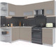 Миниатюра изображения товара Кухонный гарнитур Интерлиния Мила Матте 1.5x2.5 Б левая (луна/луна/травертин серый)
