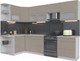 Миниатюра изображения товара Кухонный гарнитур Интерлиния Мила Матте 1.5x2.9 Б левая (луна/луна/травертин серый)