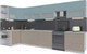 Миниатюра изображения товара Кухонный гарнитур Интерлиния Мила Матте 1.5x4.0 Б левая (океан/луна/травертин серый)