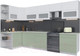 Миниатюра изображения товара Кухонный гарнитур Интерлиния Мила Матте 1.5x3.4 Б левая (белый/мята/опал светлый)