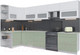 Миниатюра изображения товара Кухонный гарнитур Интерлиния Мила Матте 1.5x3.5 Б левая (белый/мята/опал светлый)