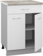 Миниатюра изображения товара Шкаф-стол кухонный Кортекс-мебель Корнелия Лира НШ60р1ш (белый/марсель)