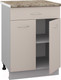 Миниатюра изображения товара Шкаф-стол кухонный Кортекс-мебель Корнелия Лира НШ60р1ш (капучино/мадрид)