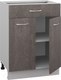 Миниатюра изображения товара Шкаф-стол кухонный Кортекс-мебель Корнелия Лира НШ60р1ш без столешницы (береза)