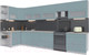 Миниатюра изображения товара Кухонный гарнитур Интерлиния Мила Матте 1.5x4.0 Б левая (океан/океан/травертин серый)