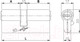 Миниатюра изображения товара Цилиндровый механизм замка Kale Kilit 164 BN/70 30x10x30 (никель)