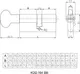 Миниатюра изображения товара Цилиндровый механизм замка Kale Kilit 164 SMC / 164SMC00159 (никель)
