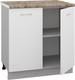 Миниатюра изображения товара Шкаф-стол кухонный Кортекс-мебель Корнелия Лира НШ80р (белый/мадрид)
