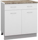 Миниатюра изображения товара Шкаф-стол кухонный Кортекс-мебель Корнелия Лира НШ80р1ш (белый/мадрид)