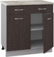 Миниатюра изображения товара Шкаф-стол кухонный Кортекс-мебель Корнелия Лира НШ80р1ш (венге/марсель)