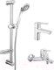 Миниатюра изображения товара Комплект смесителей Rubineta Uno-10 + Uno-18 + Varianta-Delta / 625025