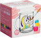 Миниатюра изображения товара Набор для творчества Школа талантов Волшебные единороги. Роспись стеклянной кружки красками / 458350