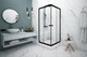 Миниатюра изображения товара Душевой уголок МетаКам Universal Black 80x80 / KKS_013566 (черный, прозрачное стекло)