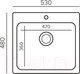 Миниатюра изображения товара Мойка кухонная QuartzBond 530 (уголь)