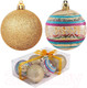 Миниатюра изображения товара Набор шаров новогодних Волшебная страна PB6-6TDG-1-G / 102154 (6шт)