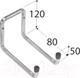 Миниатюра изображения товара Крюк настенный Domax тип U H2U 80 / 582211