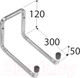 Миниатюра изображения товара Крюк настенный Domax тип U H2U 300 / 582511