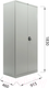 Миниатюра изображения товара Шкаф металлический Brabix MK 18/91/46 / 291136