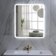 Миниатюра изображения товара Зеркало Пекам Marta 80x90 / marta-80x90s (с подсветкой и сенсором на прикосновение)