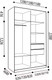 Миниатюра изображения товара Шкаф-купе Евва 138 VSG.13 / АЭП ШК.2 02 (венге/дуб сонома/венге глянец)