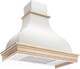 Миниатюра изображения товара Вытяжка купольная Elikor Аркада Валенсия 90П-650-П3Д / 142677 (белый муар/дуб неокрашенный)