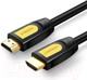 Миниатюра изображения товара Кабель Ugreen HD101 / 10129 (2м, черный/желтый)