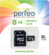 Миниатюра изображения товара Карта памяти Perfeo MicroSDHC 8GB (Class 10) + адаптер / PF8GMCSH10AES