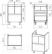 Миниатюра изображения товара Тумба под умывальник Misty Алиса 58 / Э-Али01058-0112Я