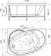 Миниатюра изображения товара Ванна акриловая Vannesa Монти 150x105 L / 2-01-0-1-1-213