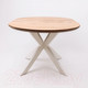 Миниатюра изображения товара Обеденный стол ОКА Раунд 100-140x75 (дуб натуральный/белый)
