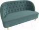 Миниатюра изображения товара Диван Лига Диванов Амиса 303 / 109828 (велюр, бирюзовый)