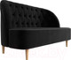 Миниатюра изображения товара Диван Лига Диванов Амиса 303 / 109834 (велюр, черный)