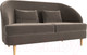 Миниатюра изображения товара Диван Лига Диванов Атико 304 / 109887 (велюр, коричневый)