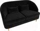 Миниатюра изображения товара Диван Лига Диванов Атико 304 / 109893 (велюр, черный)