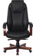 Миниатюра изображения товара Кресло офисное Бюрократ T-9923 Walnut (кожа черная/крестовина металл/дерево)