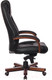 Миниатюра изображения товара Кресло офисное Бюрократ T-9923 Walnut (кожа черная/крестовина металл/дерево)