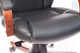Миниатюра изображения товара Кресло офисное Бюрократ T-9923 Walnut (кожа черная/крестовина металл/дерево)