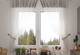 Миниатюра изображения товара Комплект штор LEGRAND Софт-Вуаль 135x160 / 58 091 387 (2шт, с подхватами, стальной)