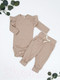 Миниатюра изображения товара Комплект одежды для малышей Amarobaby Fashion / AB-OD21-FS2/03-56 (бежевый, р. 56)