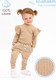 Миниатюра изображения товара Комплект одежды для малышей Amarobaby Fashion / AB-OD21-FS2/03-56 (бежевый, р. 56)