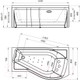 Миниатюра изображения товара Ванна акриловая Vannesa Миранда 168x95 L / 2-78-0-1-1-209
