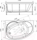 Миниатюра изображения товара Ванна акриловая Vannesa Монти 150x105 R / 2-78-0-2-1-213