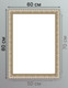 Миниатюра изображения товара Рамка Декарт 50x70 8Л2585 (белый с золотом)