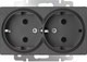 Миниатюра изображения товара Розетка Werkel W1172004 / a050745 (графит рифленый)