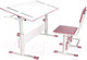 Миниатюра изображения товара Парта Polini Kids City D2 140x55 (белый/розовый)