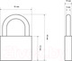 Миниатюра изображения товара Замок навесной Стандарт HG-350