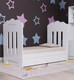 Миниатюра изображения товара Детская кроватка VDK Bonne маятник и ящик (слоновая кость)