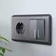 Миниатюра изображения товара Розетка Werkel W1171004 / a050761 (графит рифленый)