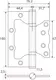 Миниатюра изображения товара Комплект петель дверных VELA 100x75x2.5-2BB накладная (2шт, матовый никель)